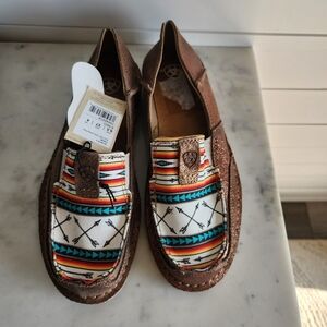 Ariat Brown and Multicolor Slip-On Shoes
